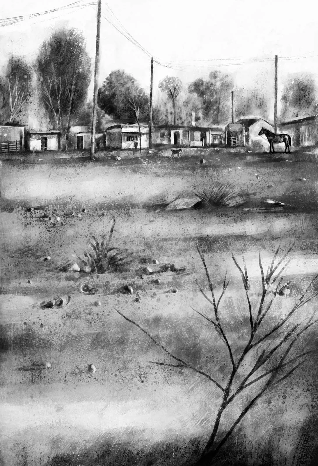 Ilustración de vueltas negras